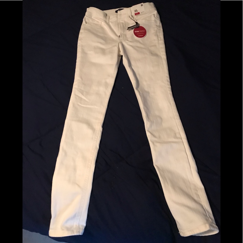 Express high waisted jean leggings